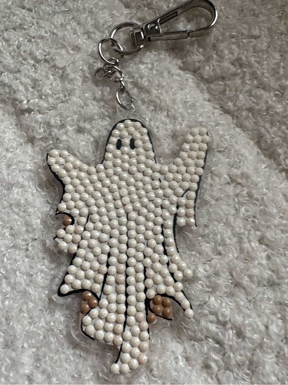Ghost Beaded Keychain